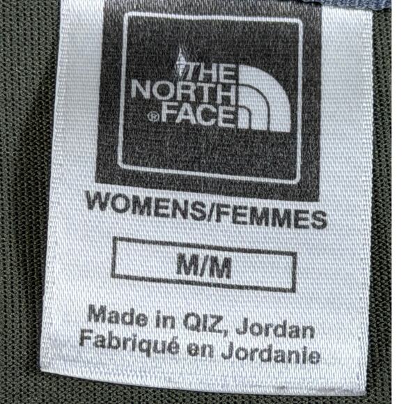 North Face Women’s M Green V-Neck Short Sleeve Vaporwick Athletic Workout Top - Picture 3 of 8